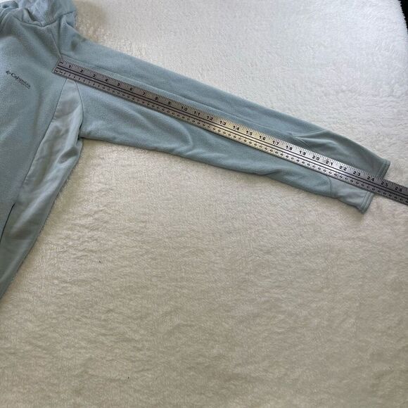 Columbia Jacket Women Large Teal Full Zip Fleece Pullover Hiking Titanium - Picture 11 of 16